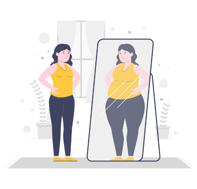 An increase in body fat